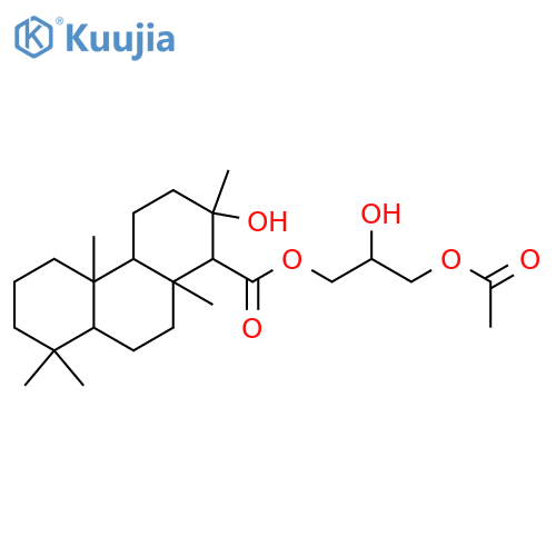 13-Hydroxy-15-isocopalanoic acid; (ent-13β,14αH)-form, 3-Acetoxy-2-hydroxypropyl ester structure