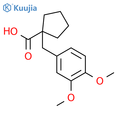 Cyclopentanecarboxylic acid, 1-[(3,4-dimethoxyphenyl)methyl]- structure