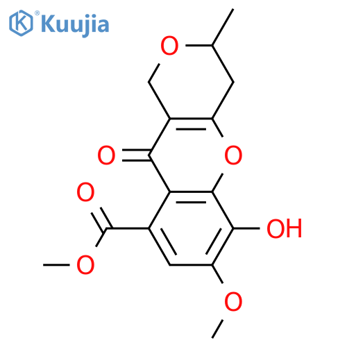 1,6,7-Trihydroxy-3-methyl-10-oxo-1H,10H-pyrano[4,3-b][1]benzopyran-9-carboxylic acid; (1S,3R)-form, 1-Deoxy, 7-Me ether, Me ester structure
