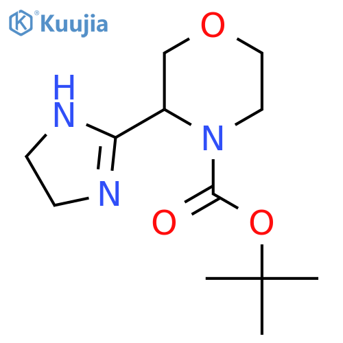 tert-butyl 3-(4,5-dihydro-1H-imidazol-2-yl)morpholine-4-carboxylate structure