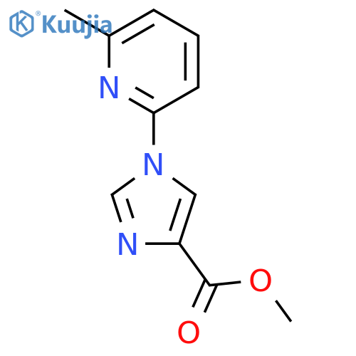 1-(6-methyl-2-pyridinyl)-1H-Imidazole-4-carboxylic acid methyl ester structure