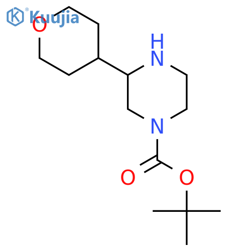 tert-butyl 3-(oxan-4-yl)piperazine-1-carboxylate structure