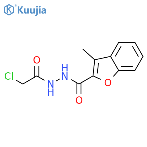 3-Methyl-2-benzofurancarboxylic acid 2-(2-chloroacetyl)hydrazide structure