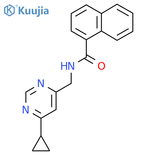 N-[(6-cyclopropylpyrimidin-4-yl)methyl]naphthalene-1-carboxamide structure