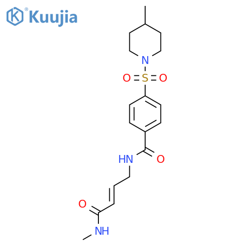 (2E)-N-methyl-4-({4-[(4-methylpiperidin-1-yl)sulfonyl]phenyl}formamido)but-2-enamide structure
