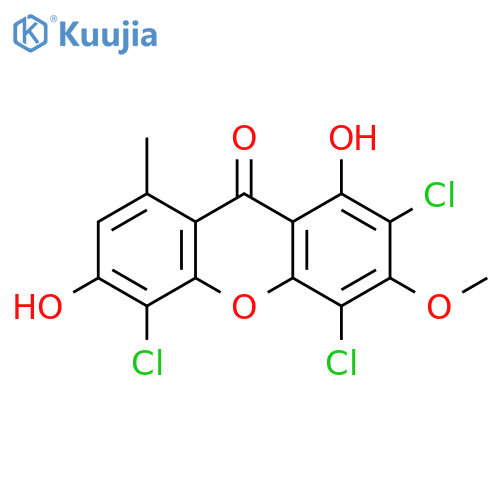 9H-Xanthen-9-one,2,4,5-trichloro-1,6-dihydroxy-3-methoxy-8-methyl- structure