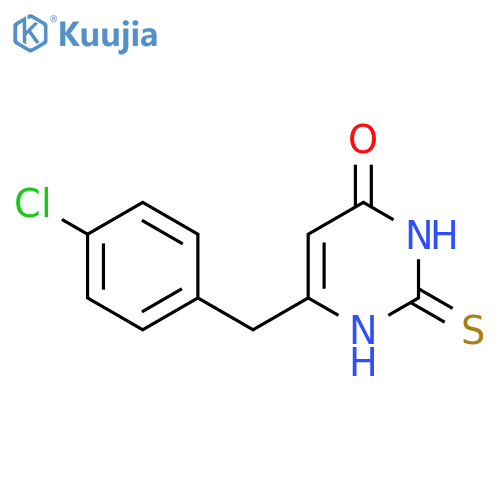 6-(4-chlorobenzyl)-2-thioxo-2,3-dihydropyrimidin-4(1H)-one structure