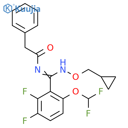 Benzeneacetamide,N-[[(cyclopropylmethoxy)amino][6-(difluoromethoxy)-2,3-difluorophenyl]methylene]- structure