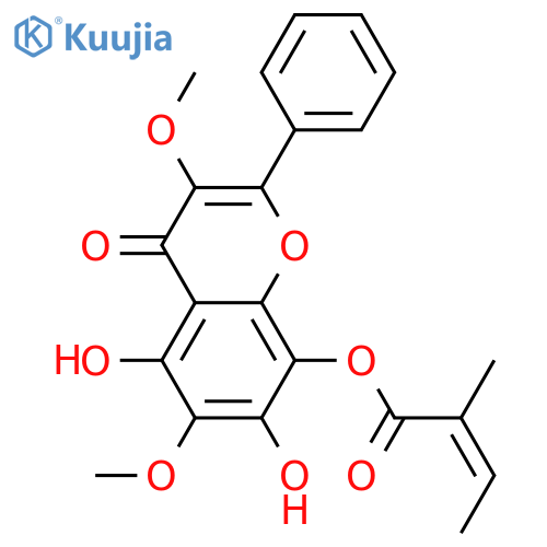 3,5,6,7,8-Pentahydroxyflavone; 3,6-Di-Me ether, 8-tigloyl structure