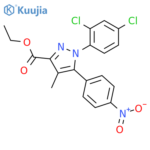 1-(2,4-Dichlorophenyl)-4-methyl-5-(4-nitrophenyl)-1H-pyrazole-3-carboxylic Acid Ethyl Ester structure