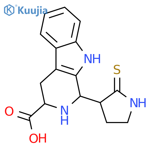 1H-Pyrido[3,4-b]indole-3-carboxylicacid, 2,3,4,9-tetrahydro-1-[(3R)-2-thioxo-3-pyrrolidinyl]-, (1R,3S)- structure
