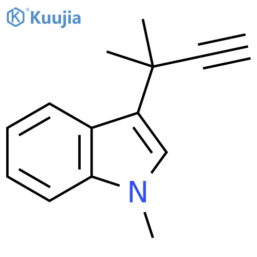 1-methyl-3-(2-methylbut-3-yn-2-yl)-1H-indole structure
