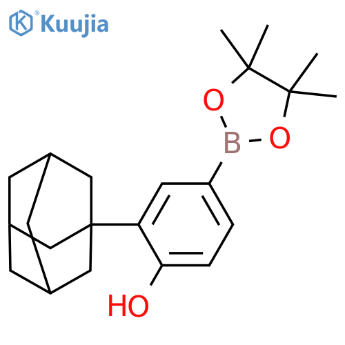 2-(Adamantan-1-yl)-4-(tetramethyl-1,3,2-dioxaborolan-2-yl)phenol structure