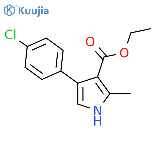 Ethyl 4-(4-chlorophenyl)-2-methyl-1H-pyrrole-3-carboxylate structure