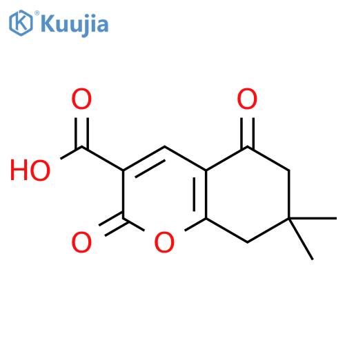 7,7-dimethyl-2,5-dioxo-5,6,7,8-tetrahydro-2H-chromene-3-carboxylic acid structure