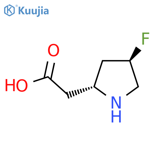 2-(2R,4R)-4-fluoropyrrolidin-2-ylacetic acid structure