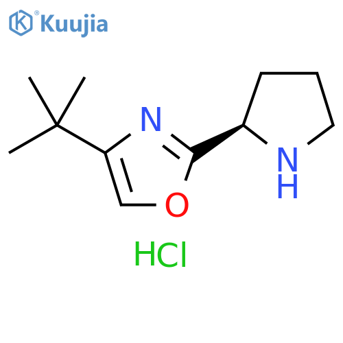 4-tert-butyl-2-(2R)-pyrrolidin-2-yl-1,3-oxazole dihydrochloride structure