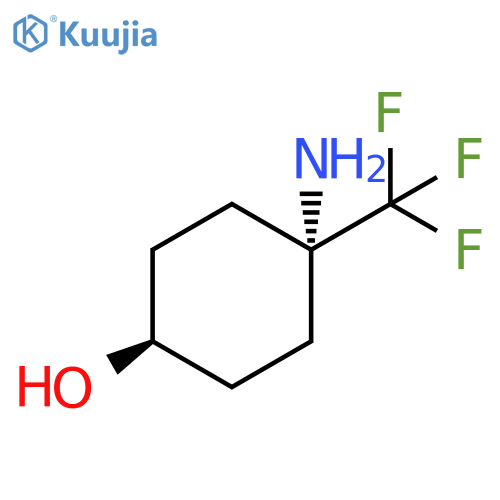 (1s,4s)-4-amino-4-(trifluoromethyl)cyclohexan-1-ol, trans structure