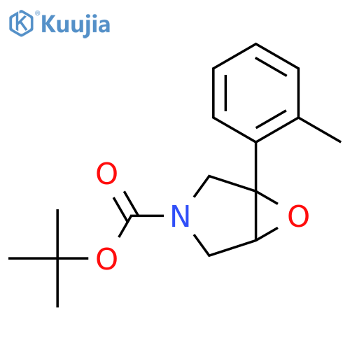 tert-butyl 1-(2-methylphenyl)-6-oxa-3-azabicyclo3.1.0hexane-3-carboxylate structure