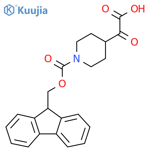2-(1-{(9H-fluoren-9-yl)methoxycarbonyl}piperidin-4-yl)-2-oxoacetic acid structure