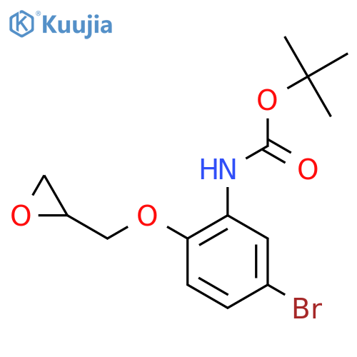 tert-butyl N-{5-bromo-2-(oxiran-2-yl)methoxyphenyl}carbamate structure