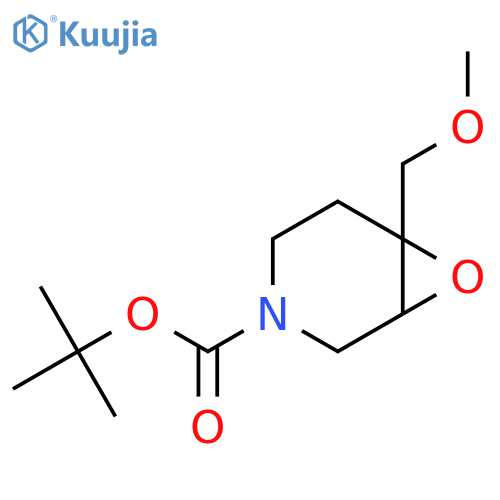tert-butyl 6-(methoxymethyl)-7-oxa-3-azabicyclo4.1.0heptane-3-carboxylate structure