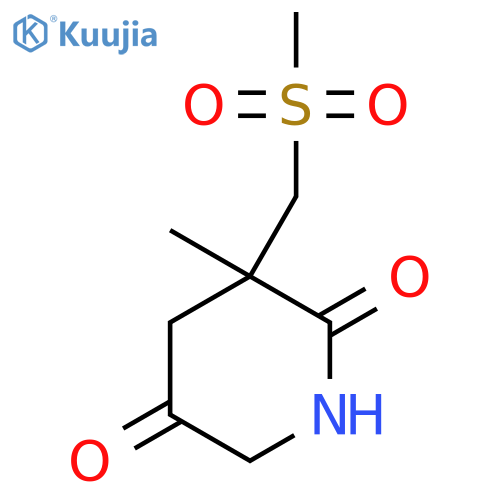 3-(methanesulfonylmethyl)-3-methylpiperidine-2,5-dione structure