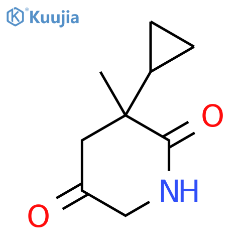 3-cyclopropyl-3-methylpiperidine-2,5-dione structure