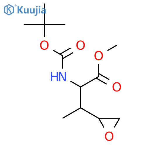 methyl 2-{(tert-butoxy)carbonylamino}-3-(oxiran-2-yl)butanoate structure
