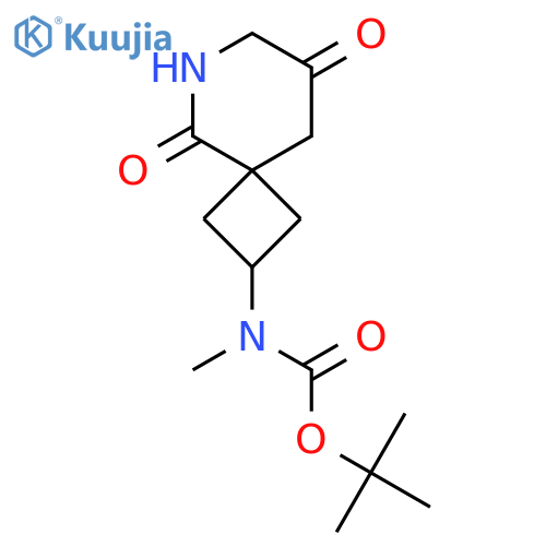 tert-butyl N-{5,8-dioxo-6-azaspiro3.5nonan-2-yl}-N-methylcarbamate structure