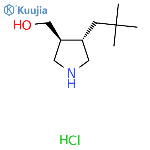 rac-(3R,4R)-4-(2,2-dimethylpropyl)pyrrolidin-3-ylmethanol hydrochloride, trans structure