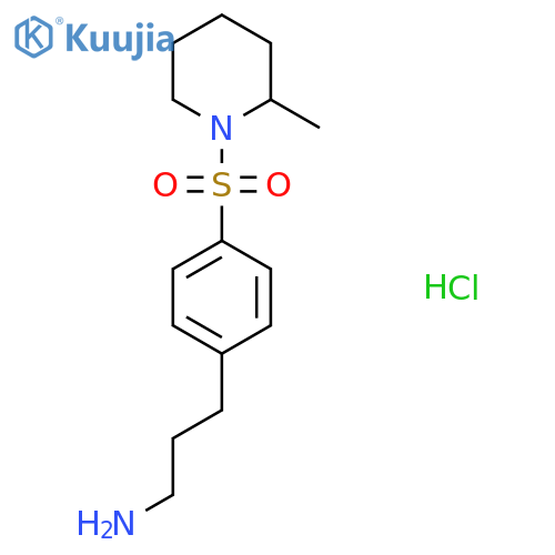 3-{4-(2-methylpiperidin-1-yl)sulfonylphenyl}propan-1-amine hydrochloride structure
