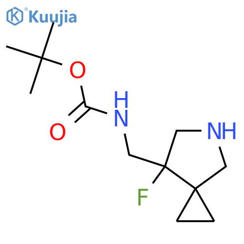 tert-butyl N-({7-fluoro-5-azaspiro2.4heptan-7-yl}methyl)carbamate structure