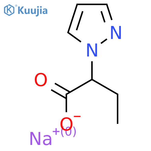 Sodium 2-(1H-pyrazol-1-yl)butanoate structure