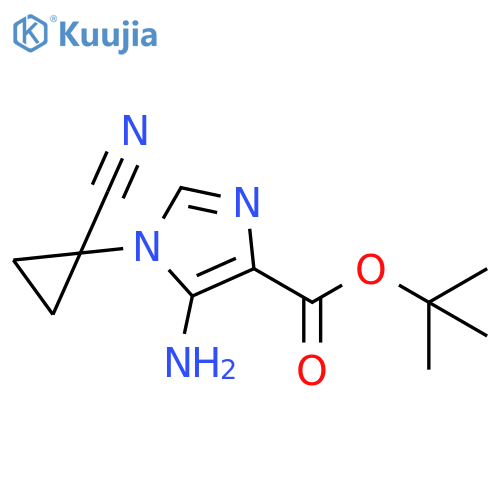 tert-butyl 5-amino-1-(1-cyanocyclopropyl)-1H-imidazole-4-carboxylate structure