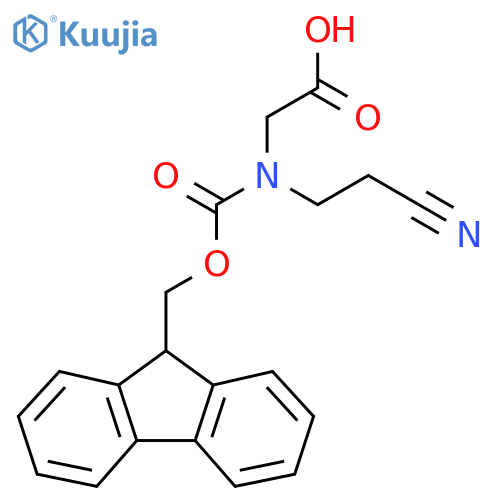 2-(2-cyanoethyl)({(9H-fluoren-9-yl)methoxycarbonyl})aminoacetic acid structure