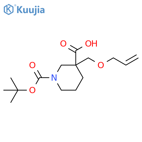 1-(tert-butoxy)carbonyl-3-(prop-2-en-1-yloxy)methylpiperidine-3-carboxylic acid structure