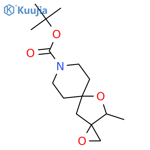 tert-butyl 12-methyl-1,11-dioxa-8-azadispiro2.1.5^{5}.2^{3}dodecane-8-carboxylate structure