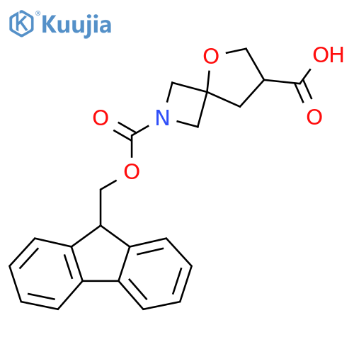 2-{(9H-fluoren-9-yl)methoxycarbonyl}-5-oxa-2-azaspiro3.4octane-7-carboxylic acid structure
