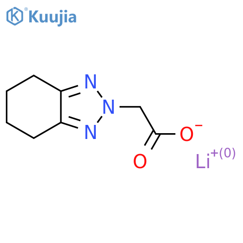 lithium(1+) ion 2-(4,5,6,7-tetrahydro-2H-1,2,3-benzotriazol-2-yl)acetate structure