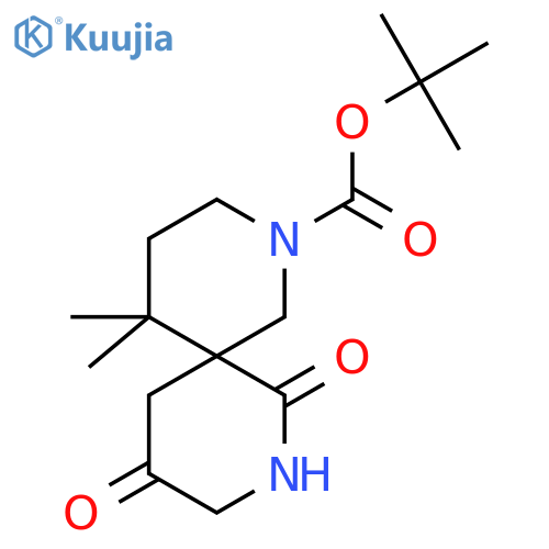 tert-butyl 5,5-dimethyl-7,10-dioxo-2,8-diazaspiro5.5undecane-2-carboxylate structure