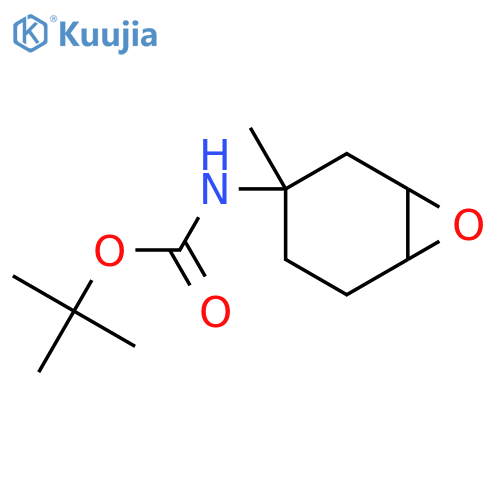 tert-butyl N-{3-methyl-7-oxabicyclo4.1.0heptan-3-yl}carbamate structure