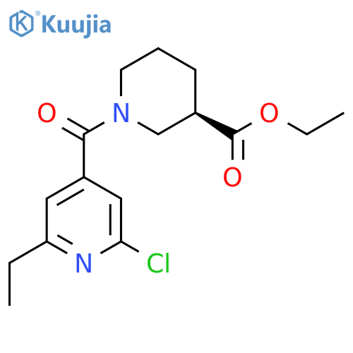 Ethyl (3R)-1-(2-chloro-6-ethylpyridine-4-carbonyl)piperidine-3-carboxylate structure