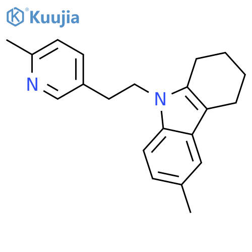 6-methyl-9-[2-(6-methylpyridin-3-yl)ethyl]-2,3,4,9-tetrahydro-1H-carbazole structure