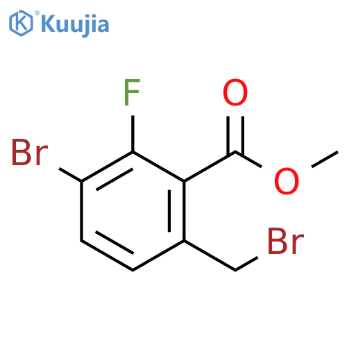 Benzoic acid, 3-bromo-6-(bromomethyl)-2-fluoro-, methyl ester structure