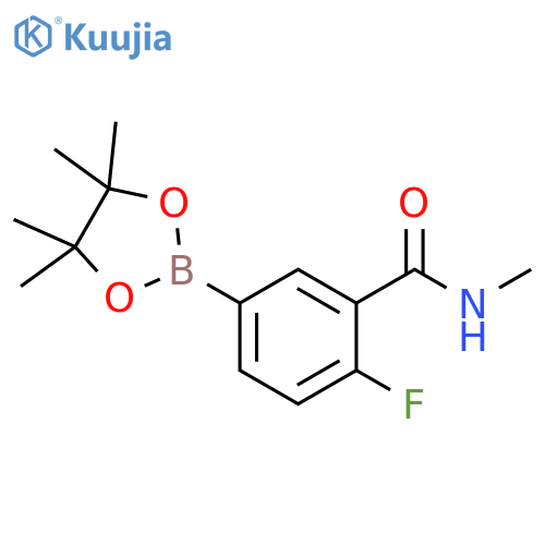 Benzamide, 2-fluoro-N-methyl-5-(4,4,5,5-tetramethyl-1,3,2-dioxaborolan-2-yl)- structure