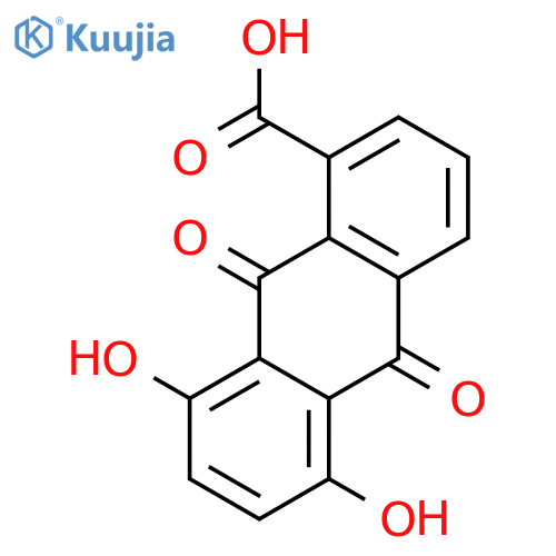 5,8-Dihydroxy-9,10-dioxo-9,10-dihydro-anthracen-1-carbonsaeure structure