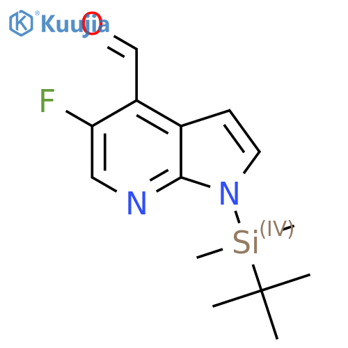 1-(tert-Butyldimethylsilyl)-5-fluoropyrrolo[2,3-b]pyridine-4-carbaldehyde structure