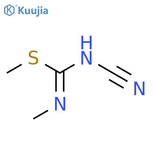 Carbamimidothioic acid, N'-cyano-N-methyl-, methyl ester, [C(E)]- structure