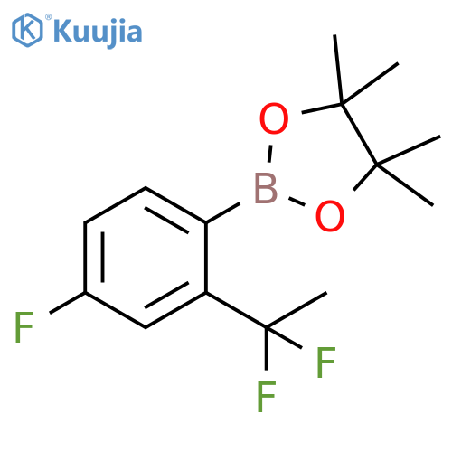 1,3,2-Dioxaborolane, 2-[2-(1,1-difluoroethyl)-4-fluorophenyl]-4,4,5,5-tetramethyl- structure